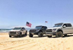 Ford Raptor LED Light Bar - Overhead - KC HiLiTES - Pro6 Gravity 9-Light Combo - Black - `15-`20